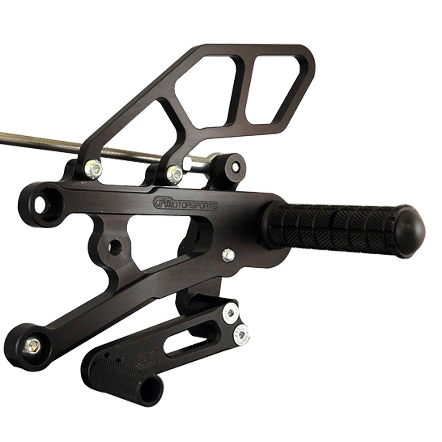 05-0500B Triumph Daytona 675 2006-12 Daytona 675R 2011-12 Complete Rearset Kit w/ Pedals - STD Shift - Woodcraft Technologies