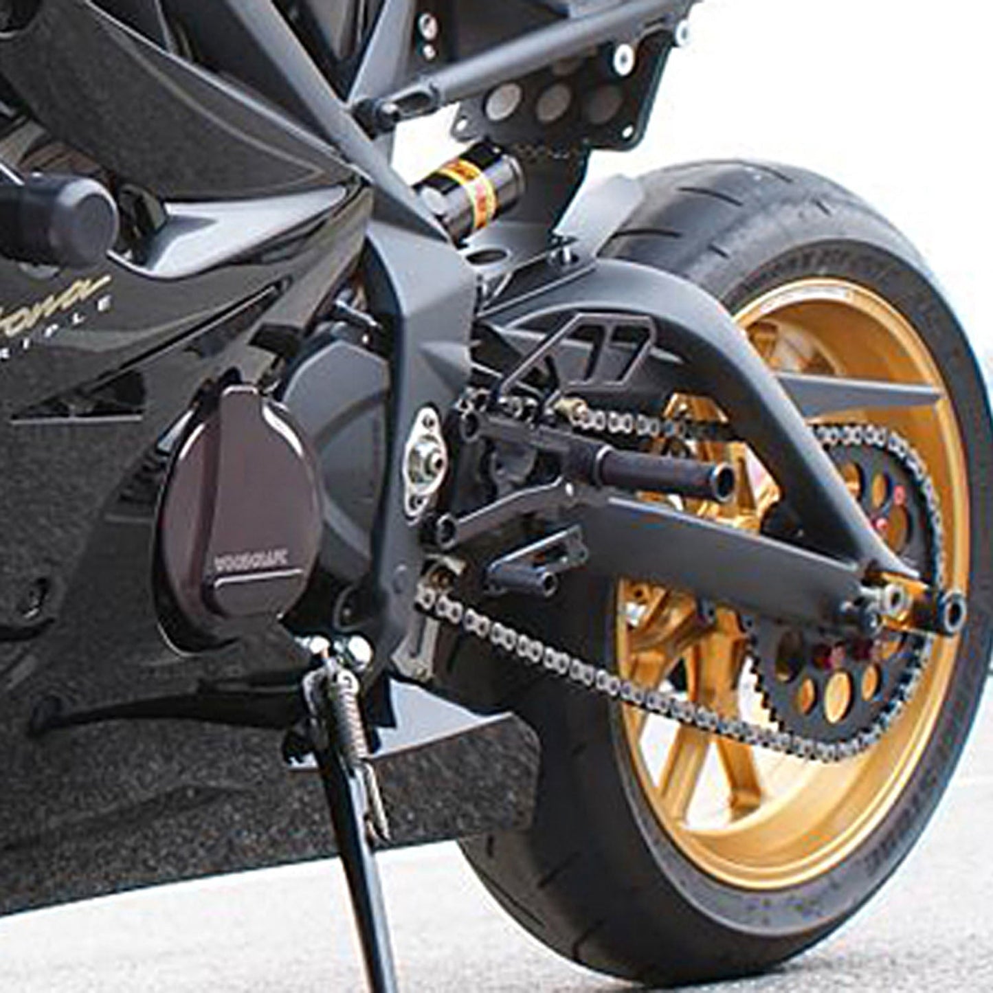05-0500B Triumph Daytona 675 2006-12 Daytona 675R 2011-12 Complete Rearset Kit w/ Pedals - STD Shift - Woodcraft Technologies