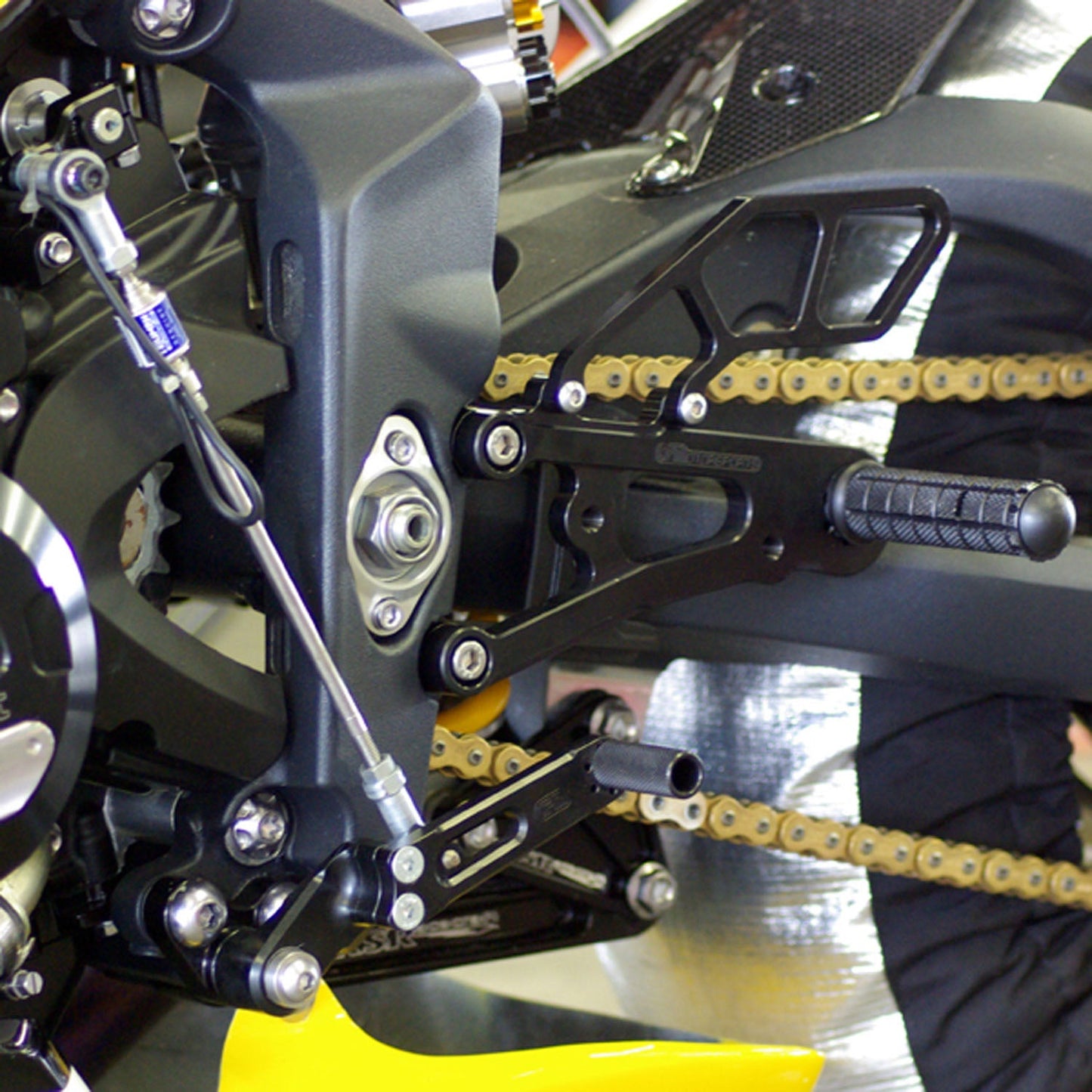 05-0503B Triumph Daytona 675R Rearset - GP Shift w/QS Rod - RACE USE ONLY (No Side Stand)