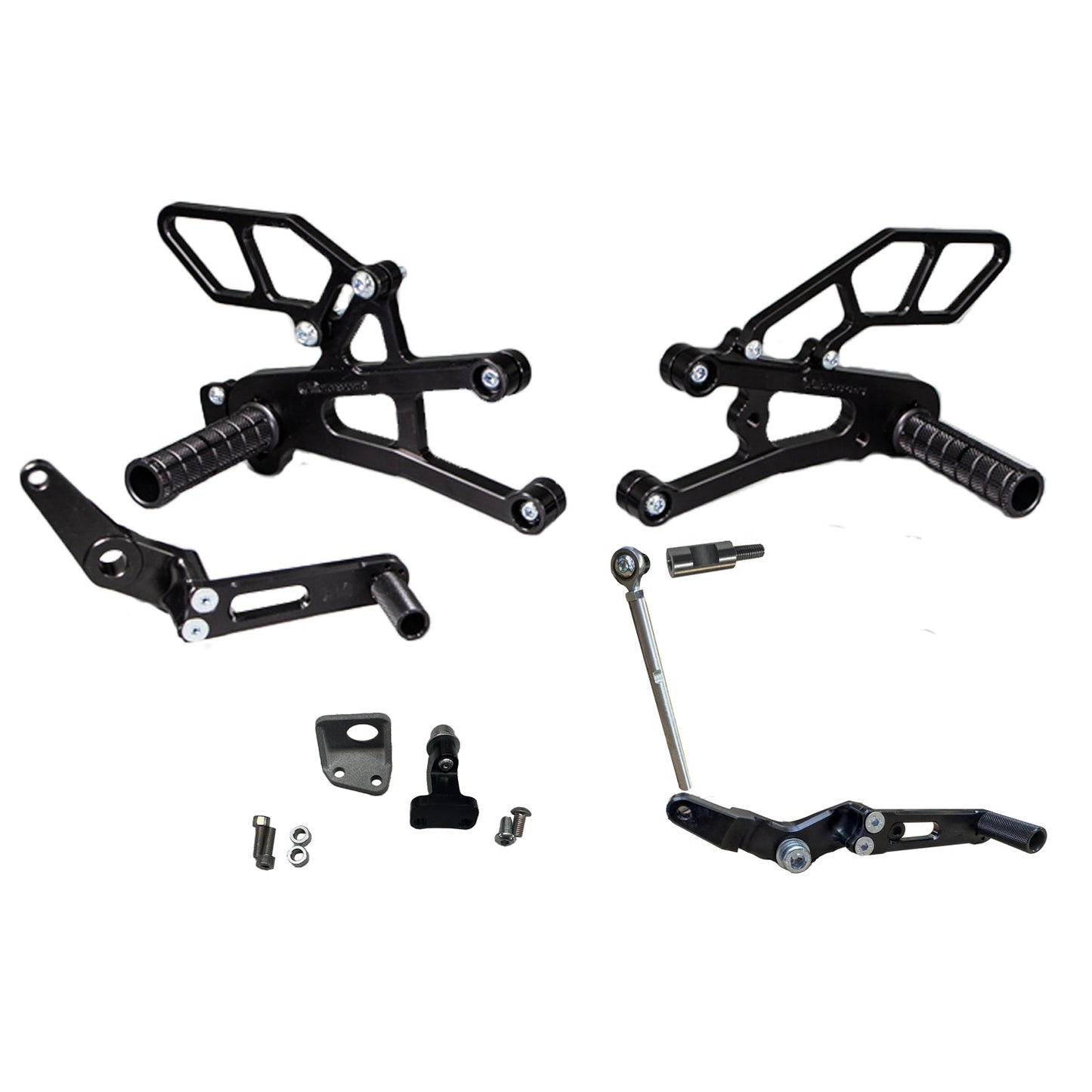 05-0518B Triumph Daytona Moto 2 Complete Rearset Kit w/Pedals