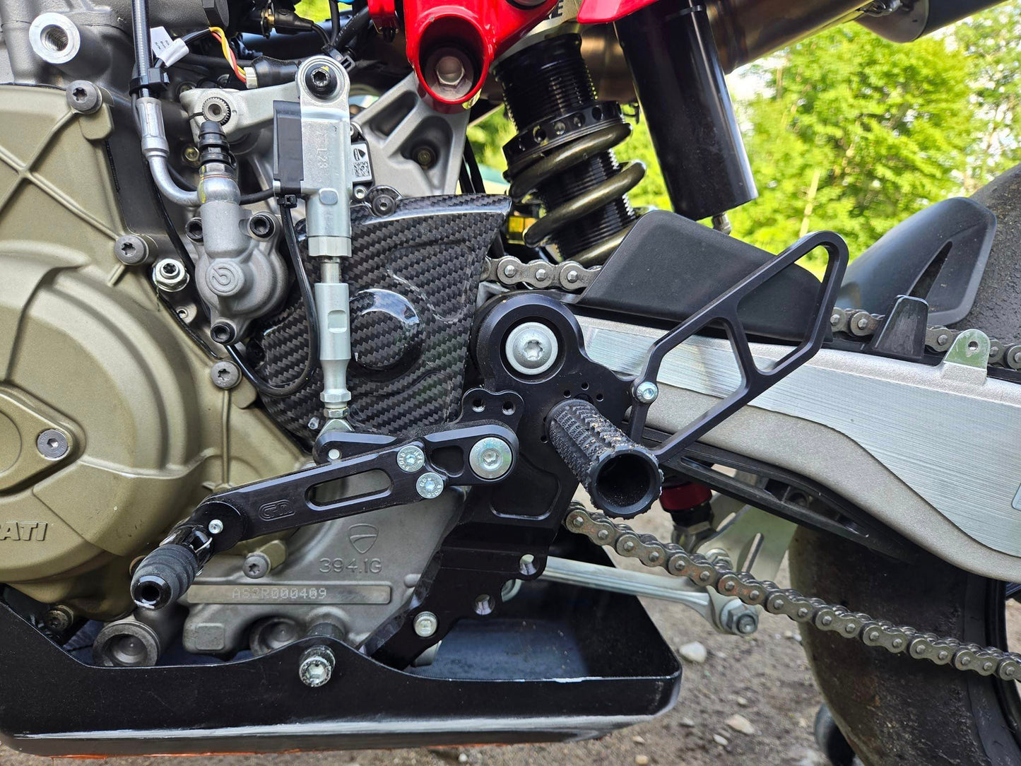 05-0698B Ducati Hypermotard 698 Mono Rearset Kit - STD Shift