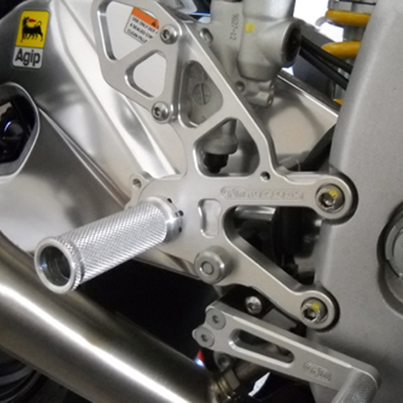05-0741B Aprilia RSV4 2011-16, Tuono V4 2011-16 Complete Rearset Kit w/ Pedals - GP Shift - Woodcraft Technologies