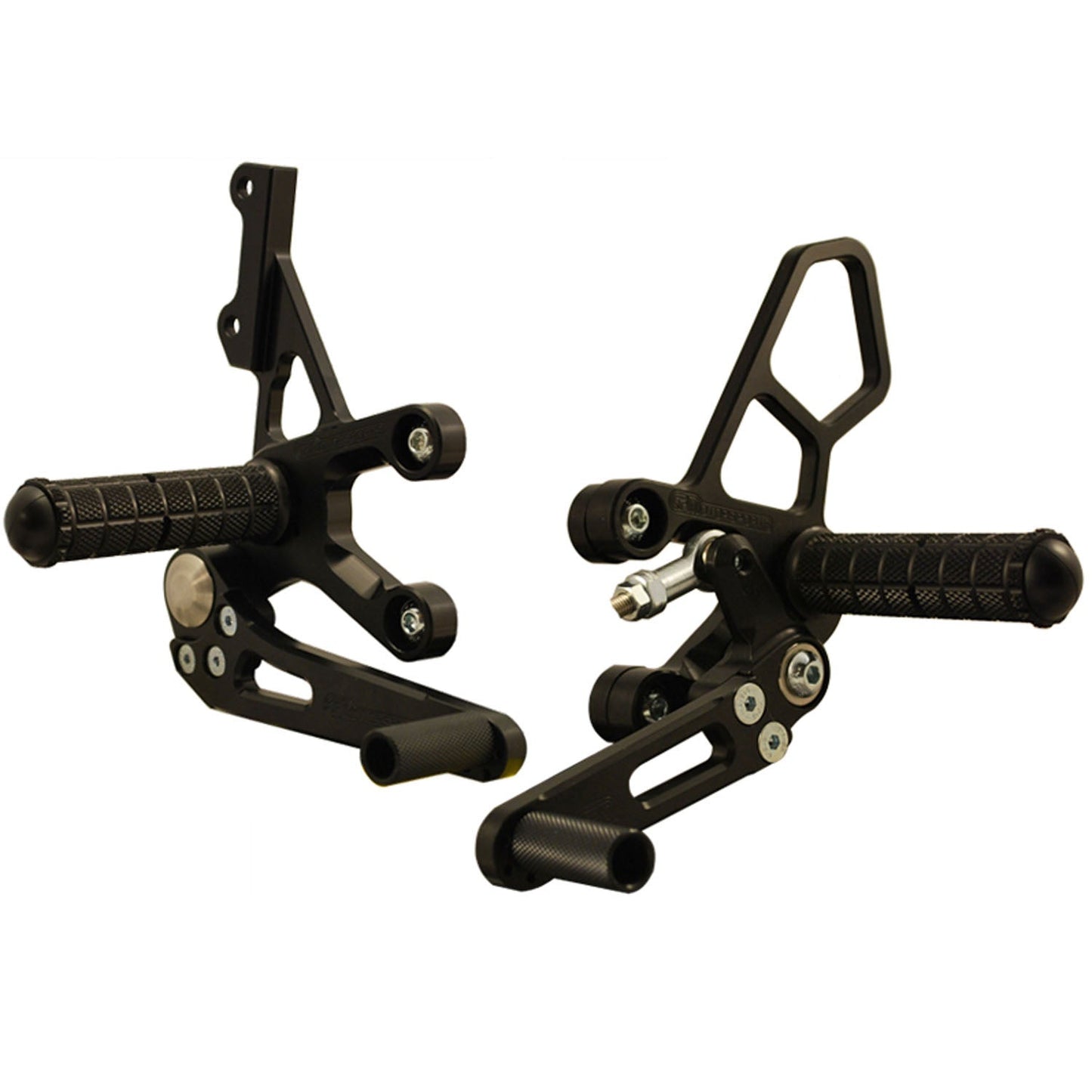 05-4227B Suzuki SV650 2003-09 Complete Rearset Kit w/ Pedals - GP Shift - Woodcraft Technologies