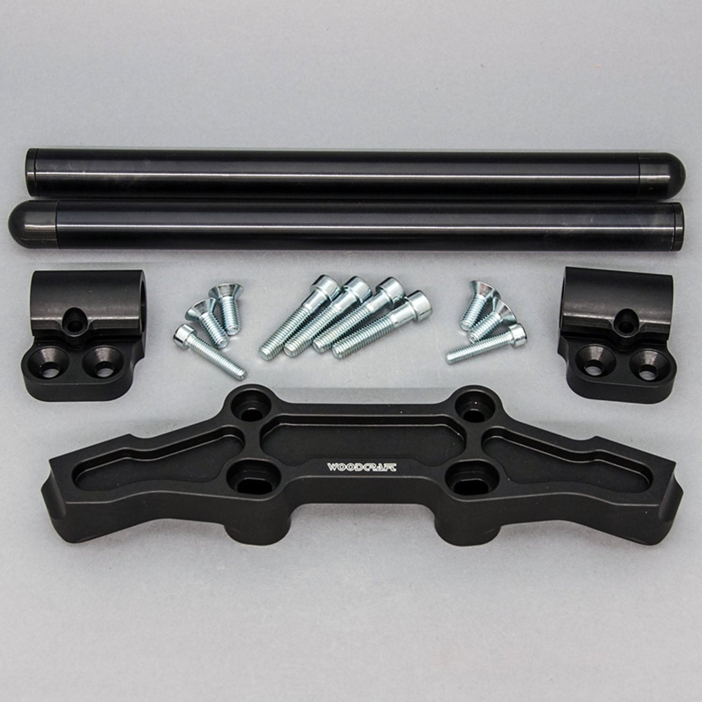 Clipon Adapter Plate w/ Std. Black Bars Kawasaki NINJA 650 2006-2016, ER6N 2009-2011 - Woodcraft Technologies