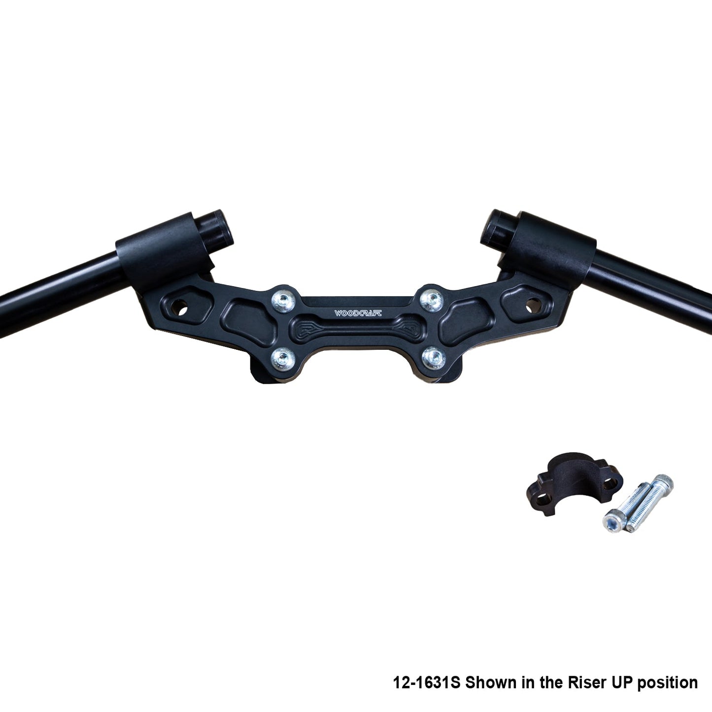Ducati Monster 821 2014-17 Clipon Adapter Plate w/ STD black bars, Res. Spacer 1 inch Standard Rise
