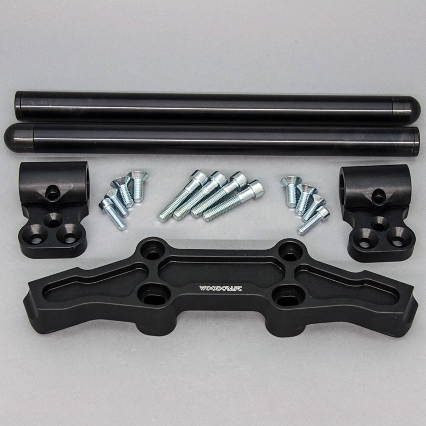 Clipon Adapter Plate w/ Std. Black Bars Kawasaki NINJA 650 2006-2016, ER6N 2009-2011 - Woodcraft Technologies