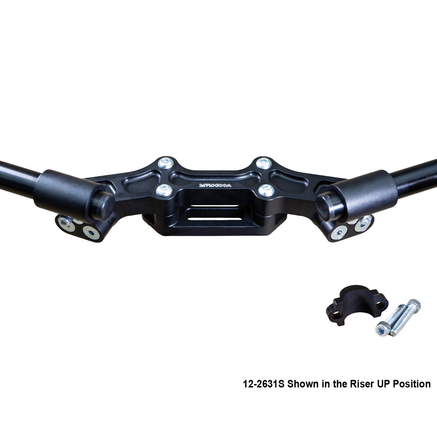 Ducati Monster 821 2014-17 Clipon Adapter Plate w/ STD black bars, Res. Spacer 1 inch Standard Rise