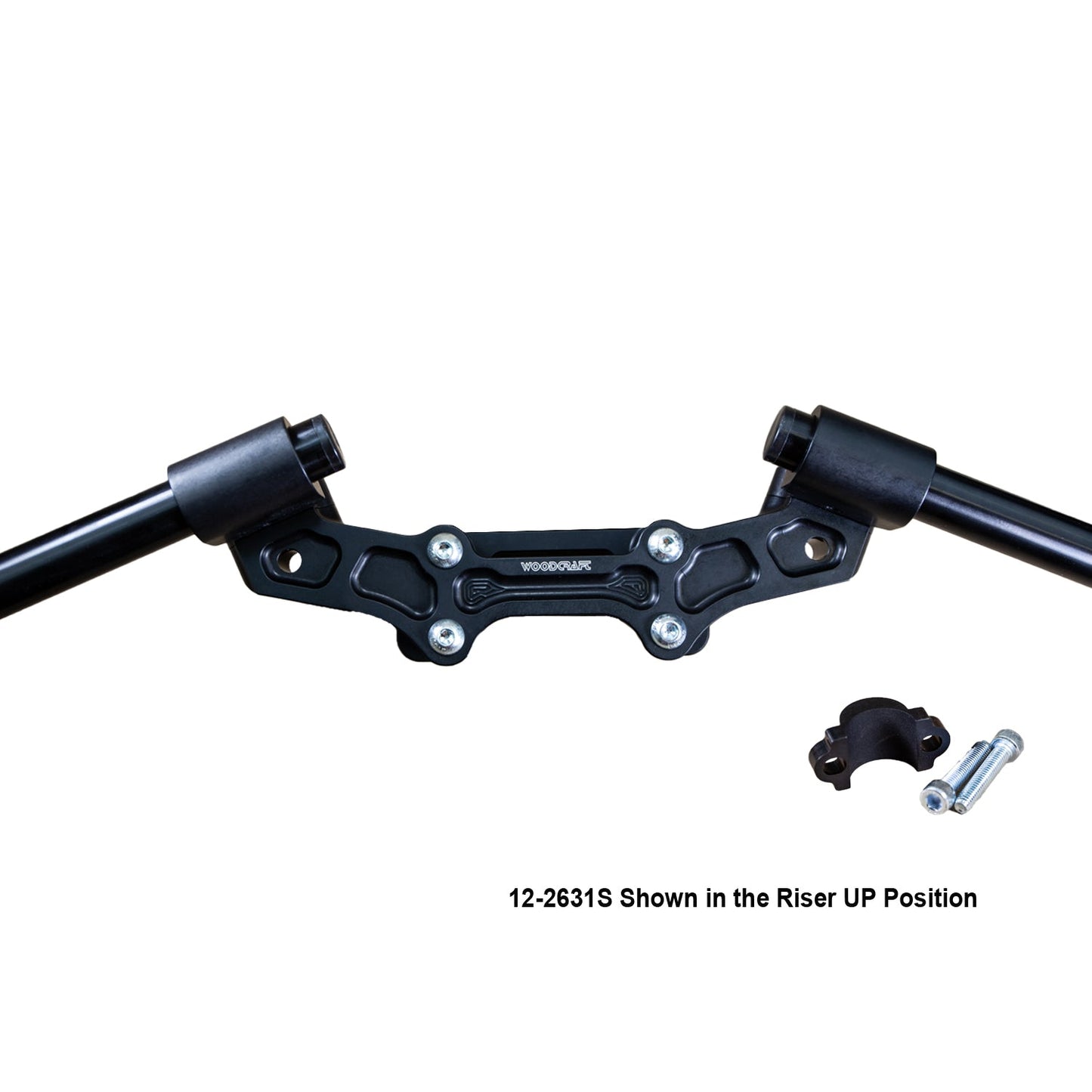 Ducati Monster 821 2014-17 Clipon Adapter Plate w/ STD black bars, Res. Spacer 1 inch Standard Rise