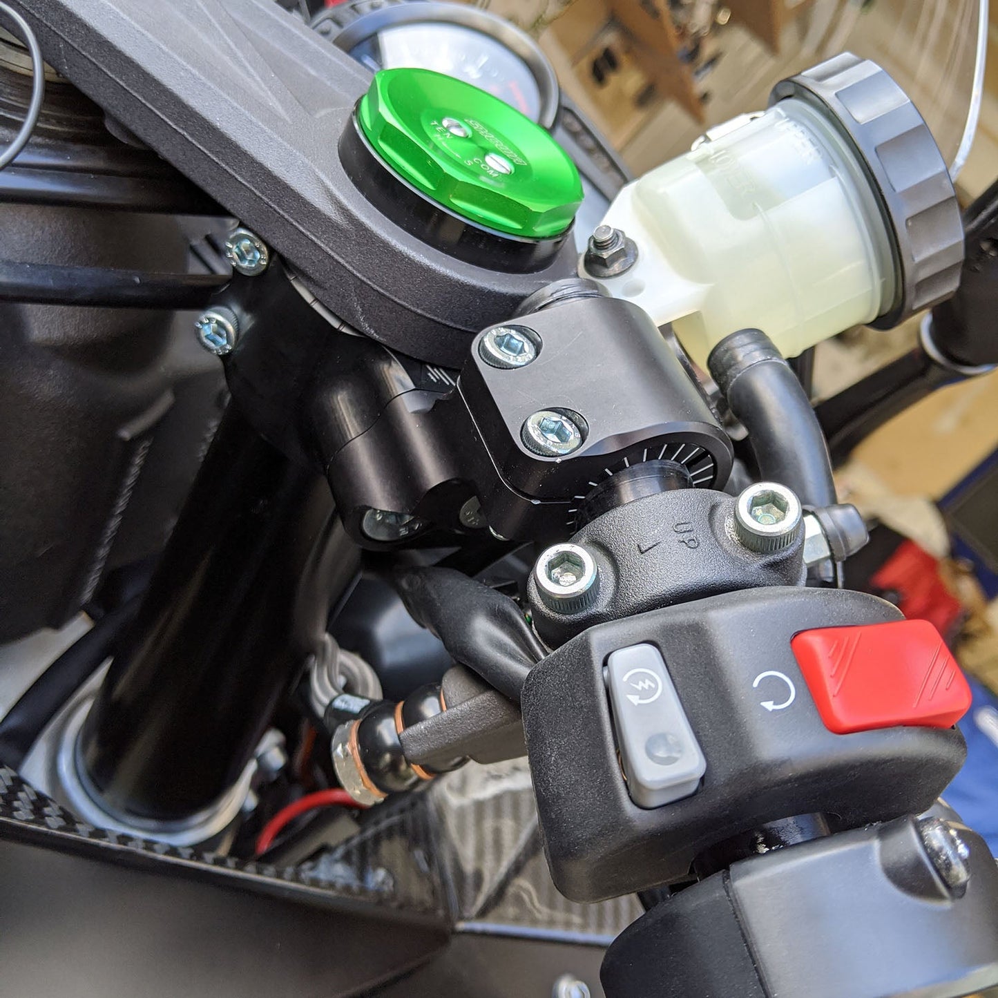 Woodcraft 35MM Rise Side Mount Adjustable Clip ons for 2009-20 Kawasaki ZX-6 - Woodcraft Technologies