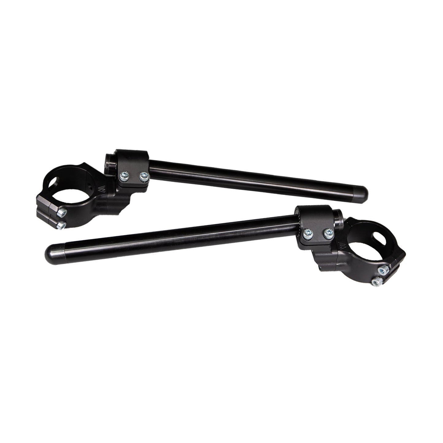 Suzuki GSXR600/750 2011-20 Adjustable 35mm Side Mount Clip-on Riser set -12in Black Bars - Woodcraft Technologies