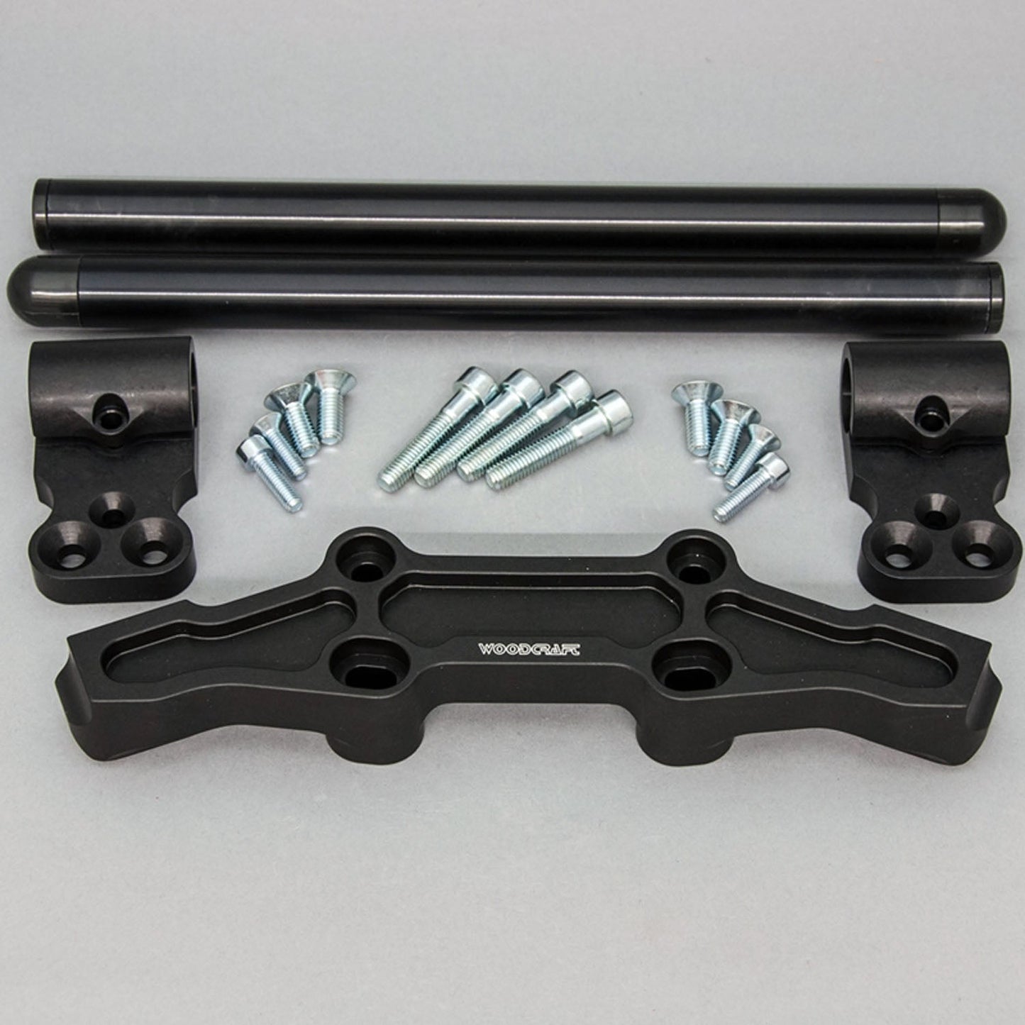 Clipon Adapter Plate w/ Std. Black Bars Kawasaki NINJA 650 2006-2016, ER6N 2009-2011 - Woodcraft Technologies
