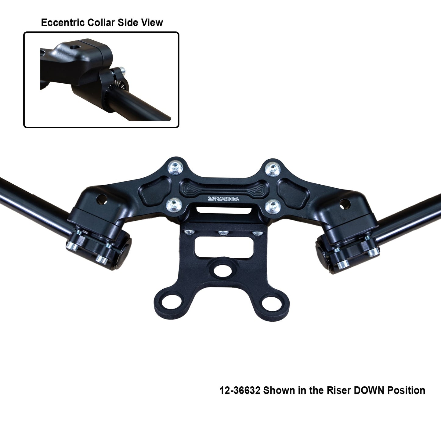 Ducati Monster 1200 2017-21 Clipon Adapter Plate w/Gauge Mount 1.5" Standard Rise