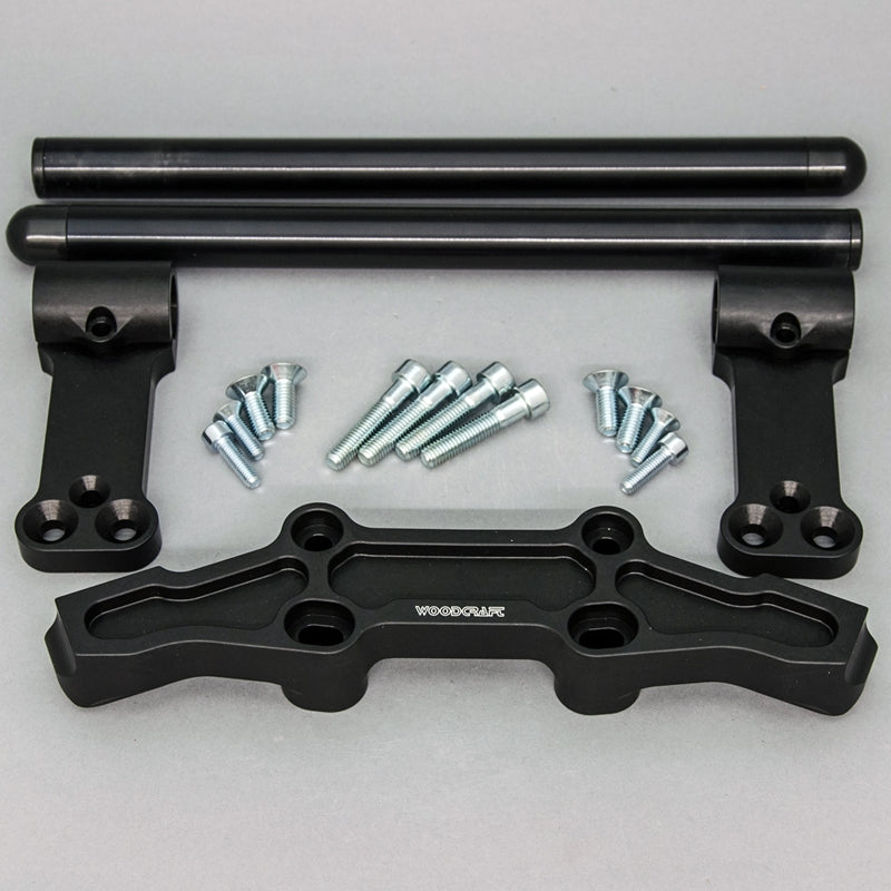 Clipon Adapter Plate w/ Std. Black Bars Kawasaki NINJA 650 2006-2016, ER6N 2009-2011 - Woodcraft Technologies