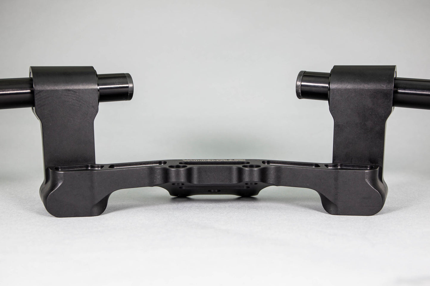 Adjustable Riser Clipon Adapter Plate w/ XL Black Bars Ducati Monster 696/796/1100 - Woodcraft Technologies