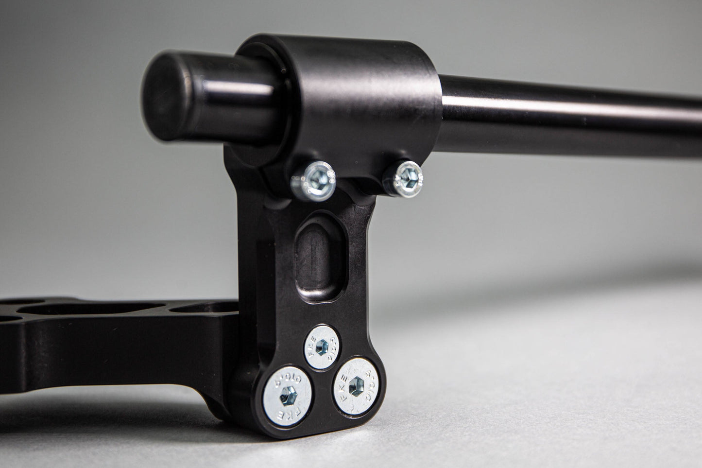 Adjustable Riser Clipon Adapter Plate w/ XL Black Bars Ducati Monster 696/796/1100 - Woodcraft Technologies