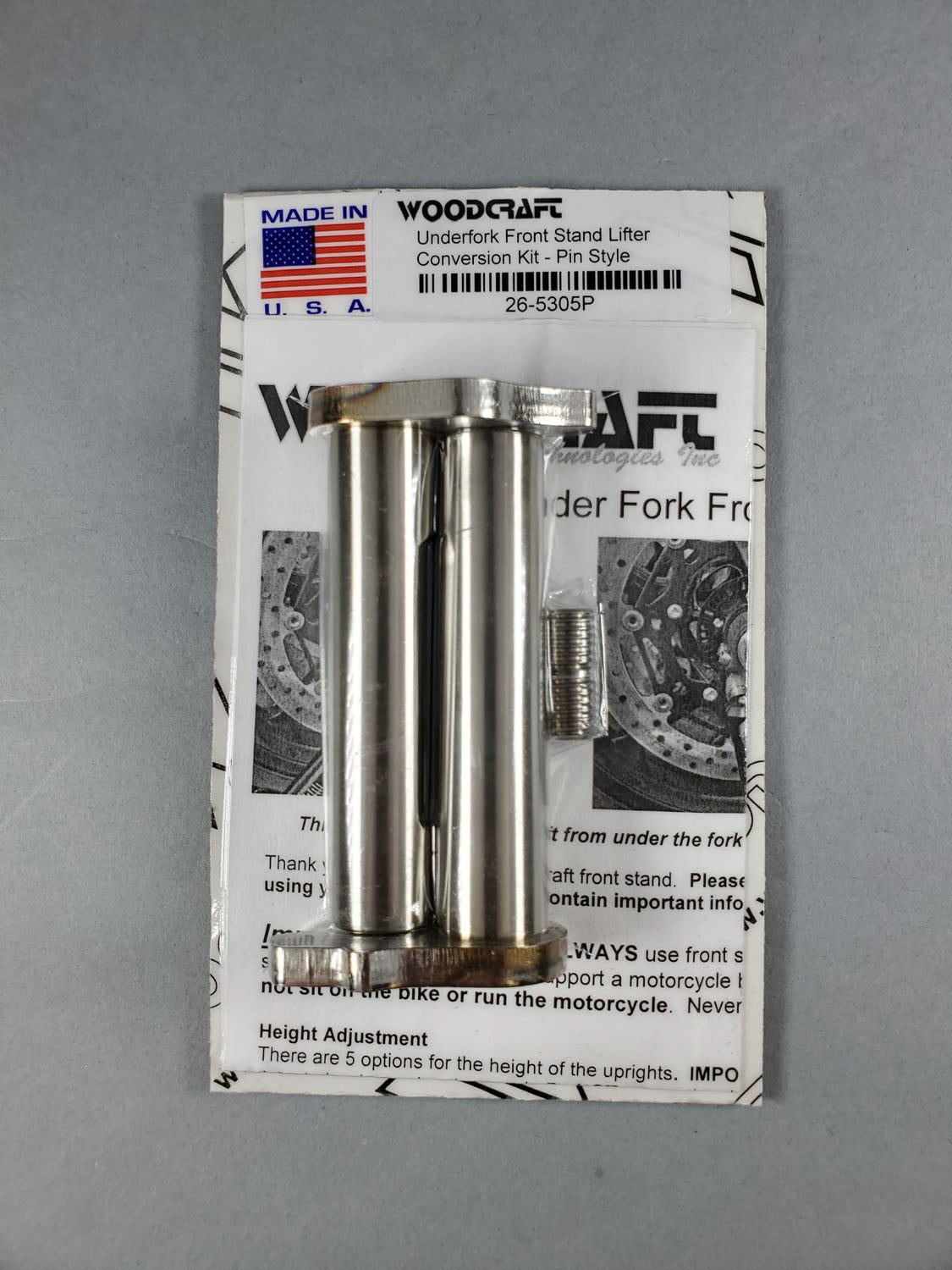 26-5305P Underfork Front Stand Lifter Conversion Kit - Pin Style - Woodcraft Technologies