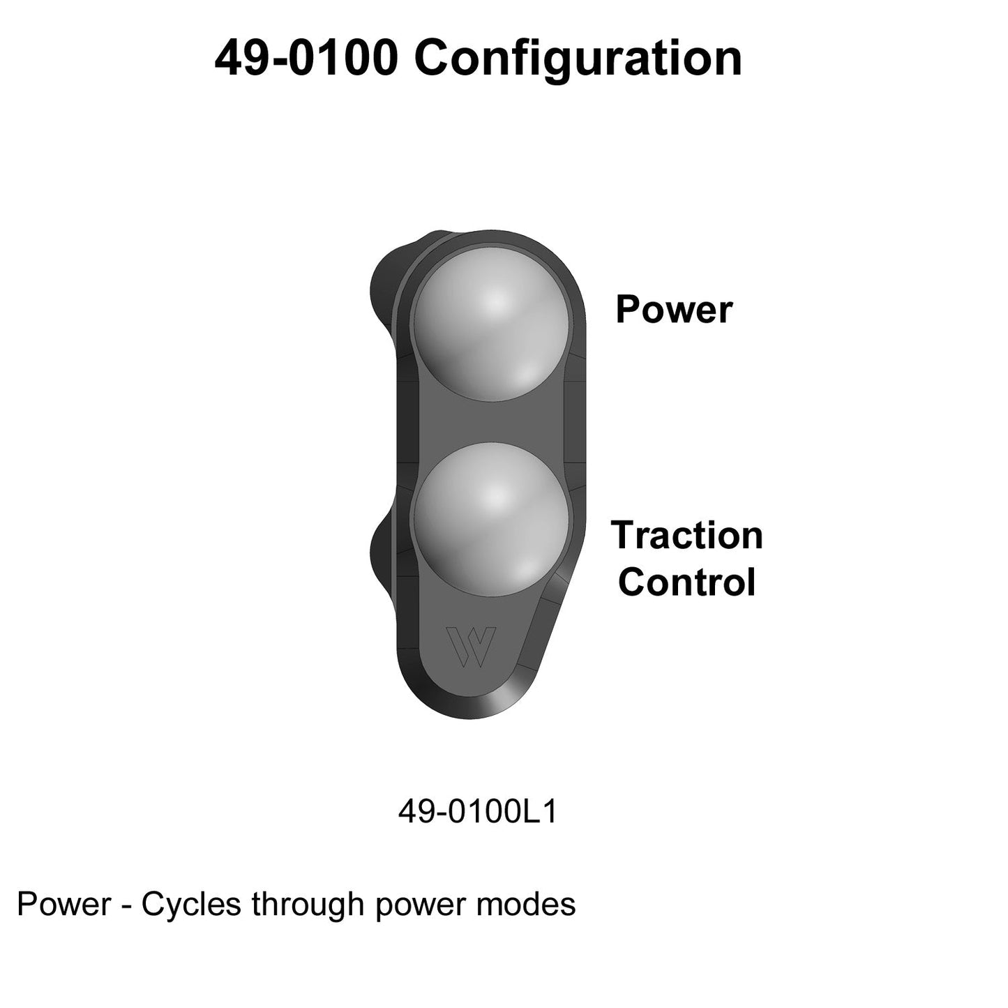 49-0100L 2013-18 Kawasaki ZX6RLH Race Handlebar Switch