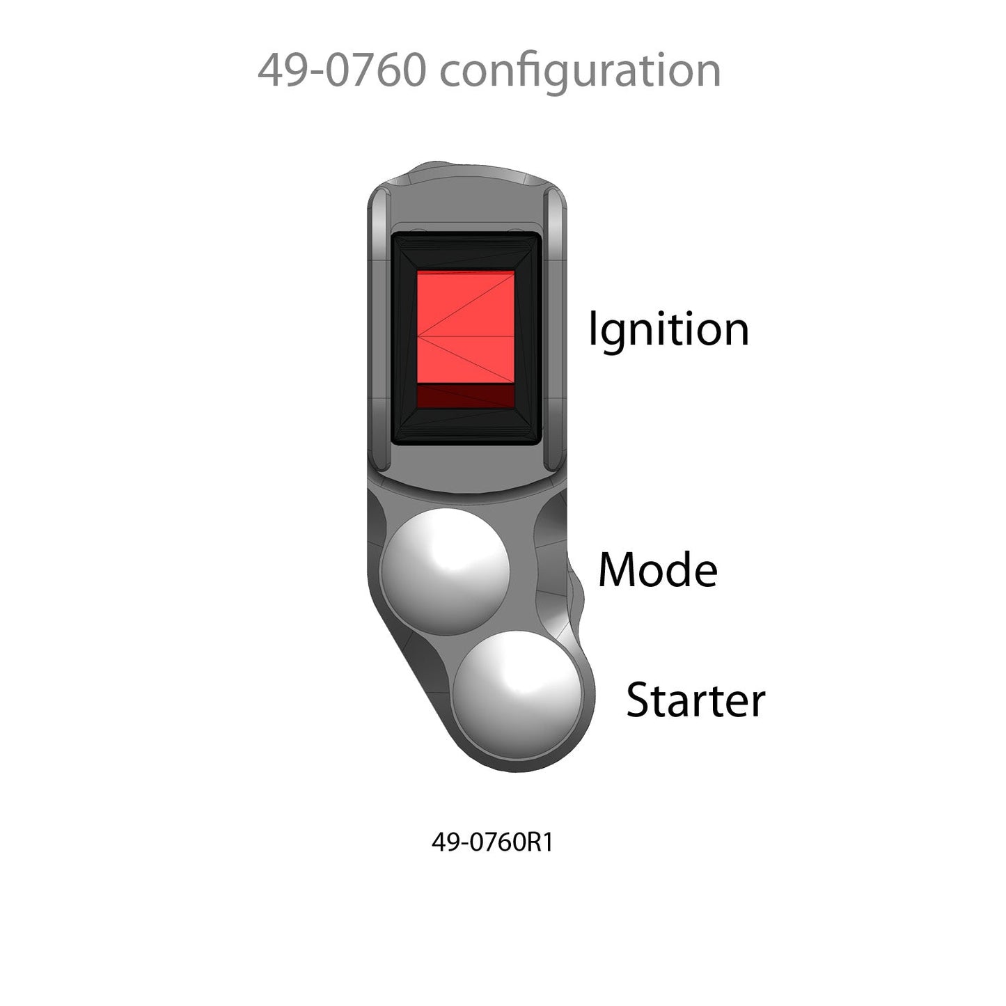 49-0760R1 Aprilia RS660, RSV4 Race Handlebar RH Switch w/Mode Button
