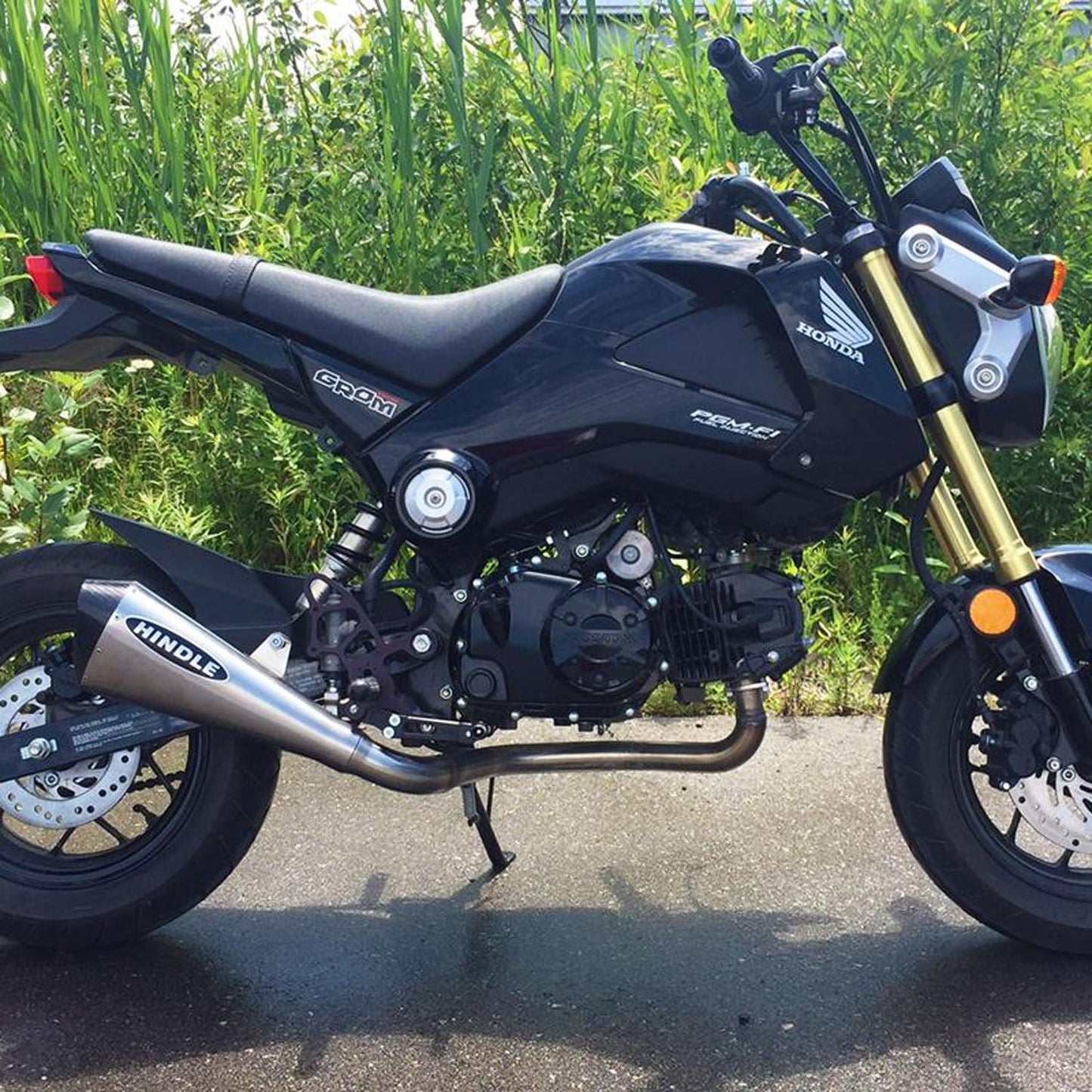 Hindle Evo Megaphone Full System Honda GROM 2014-16 - Woodcraft Technologies