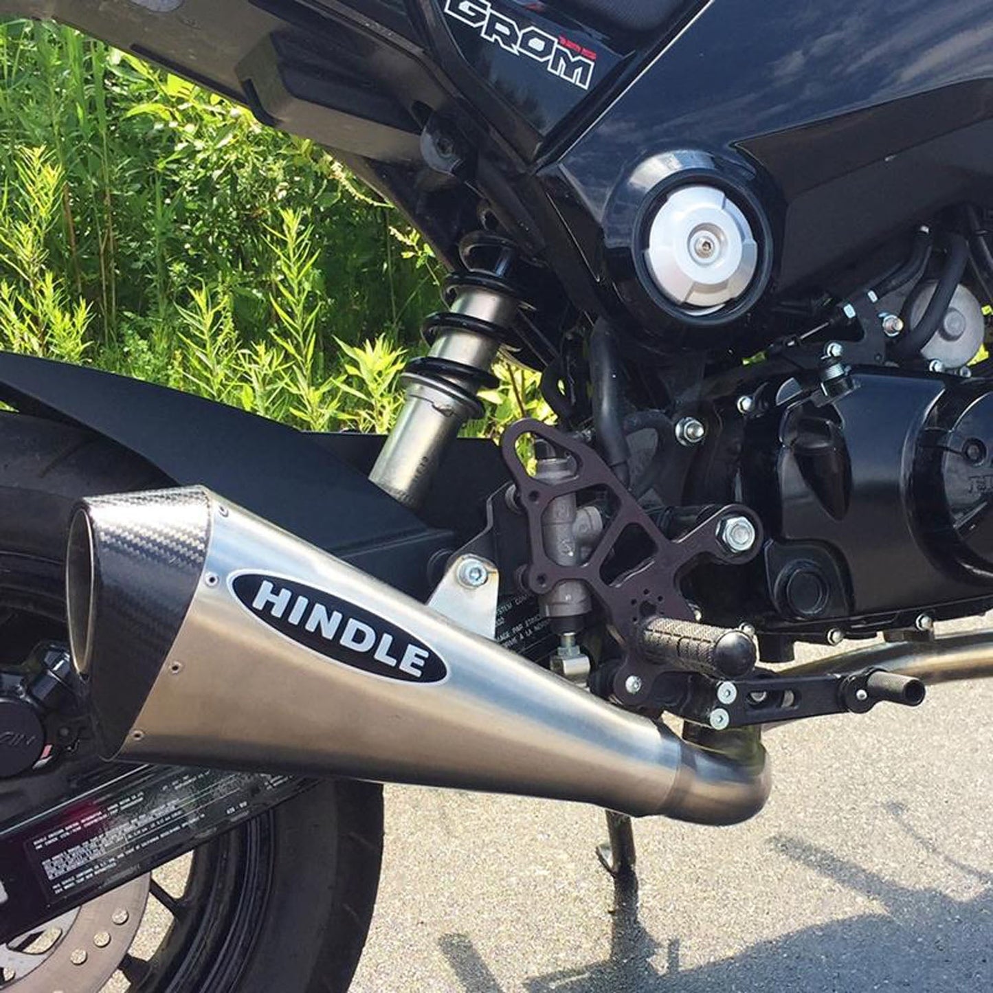 Hindle Evo Megaphone Full System Honda GROM 2014-16 - Woodcraft Technologies