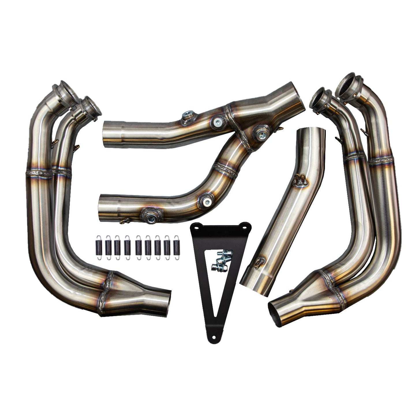 BMW 2020 S1000RR Full/Evo Megaphone High Race Front Section, Stainless (12225) - Woodcraft Technologies