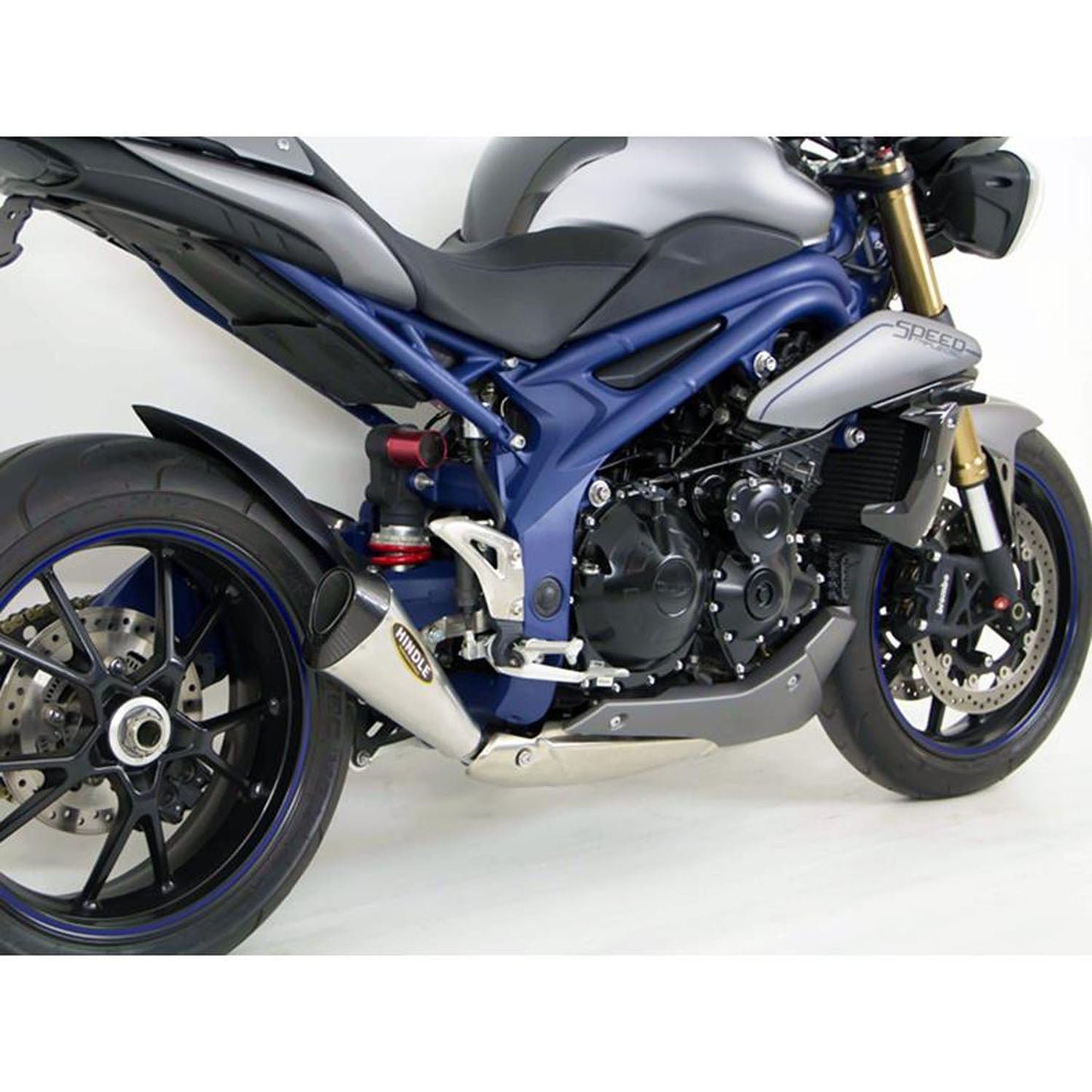 Hindle Evolution Megaphone Slip-on System Triumph 1050 Speed Triple 2011-15 - Woodcraft Technologies