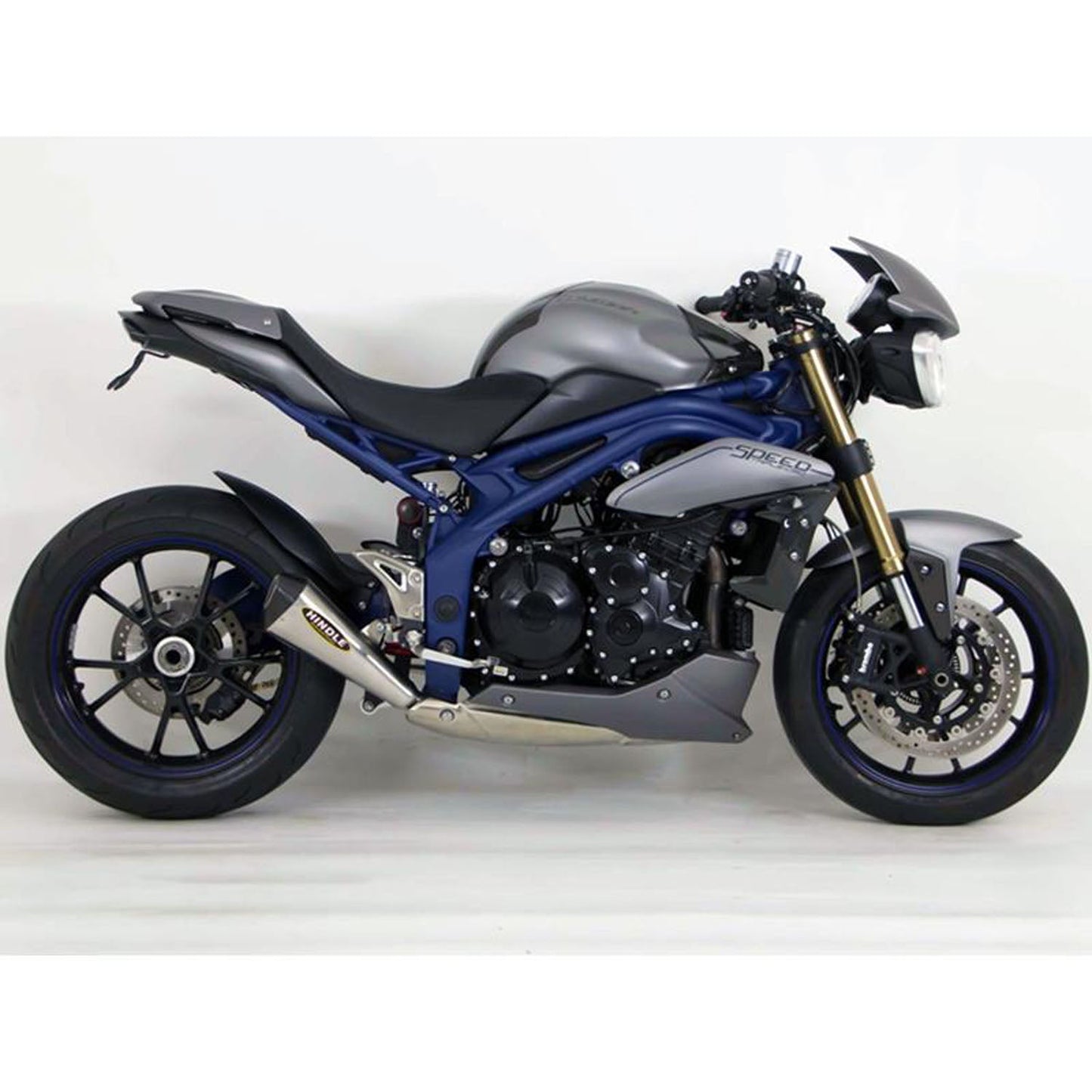 Hindle Evolution Megaphone Slip-on System Triumph 1050 Speed Triple 2011-15 - Woodcraft Technologies