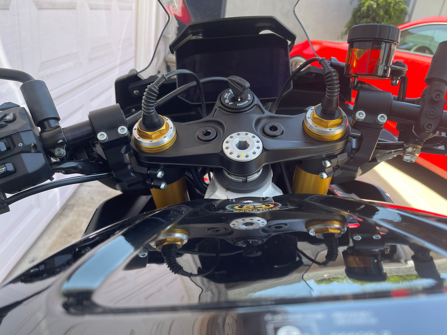 Aprilia Tuono V4 1100 51mm Side Mount 75mm Rise Adjustable Angle Clipon Risers