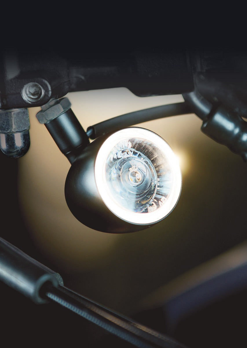 BULLET 1000 PL WHITE TURN SIGNAL CHROME SOLD INDIVIDUALLY