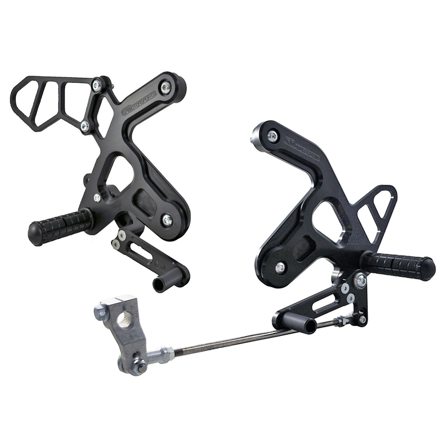05-0125B Kawasaki Ninja 650 2012-16 Rearset Kit Complete Rearset Kit w/ Pedals - STD/GP Shift - Woodcraft Technologies