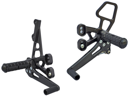 05-0249B Suzuki GSX-R1000 2007-08 Complete Rearset Kit w/ Pedals - STD/GP Shift - Woodcraft Technologies