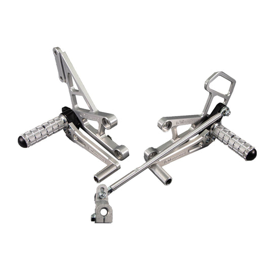 05-0335B Honda CBR600RR 2003-06 Complete Rearset Kit w/ Pedals - STD/GP Shift - Woodcraft Technologies