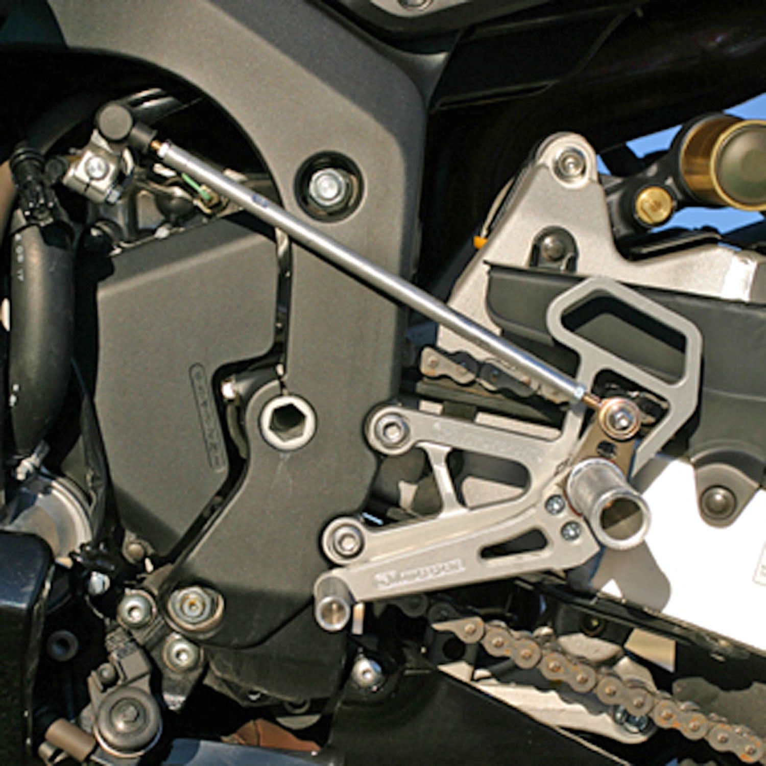 05-0335B Honda CBR600RR 2003-06 Complete Rearset Kit w/ Pedals - STD/GP Shift - Woodcraft Technologies