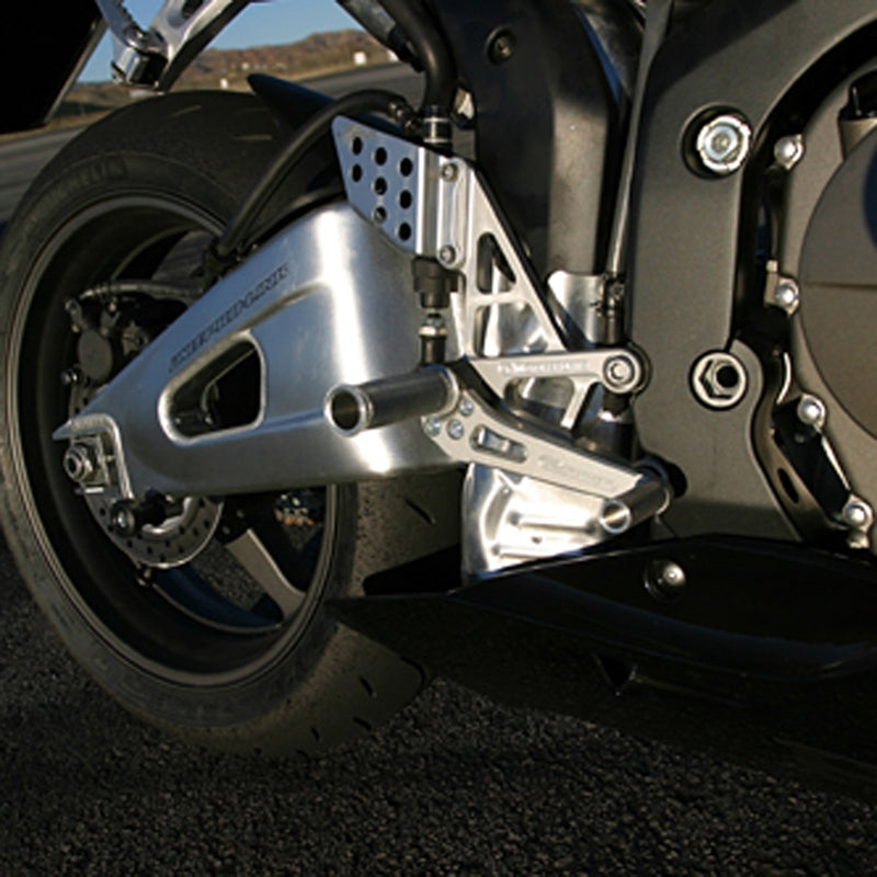 05-0335B Honda CBR600RR 2003-06 Complete Rearset Kit w/ Pedals - STD/GP Shift - Woodcraft Technologies