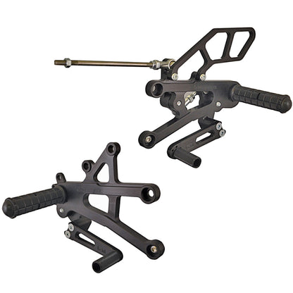 05-0501B Triumph Daytona 675 2006-12 Daytona 675R 2011-12 Complete Rearset Kit w/ Pedals - GP Shift - Woodcraft Technologies