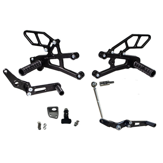 05-0518B Triumph Daytona Moto 2 Complete Rearset Kit w/Pedals