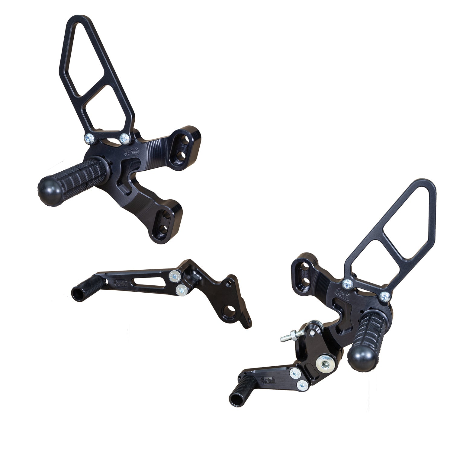 05-0641B Ducati 1198SP 2008-09 848 EVO 2011-13 Complete Rearset Kit w/ Pedals - GP Shift  w/ Factory QS - Woodcraft Technologies