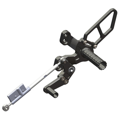 05-0641 Ducati 1198SP 2008-09 848 EVO 2011-13 Rearset GP w/Shift Pedal (Factory QS) - Woodcraft Technologies