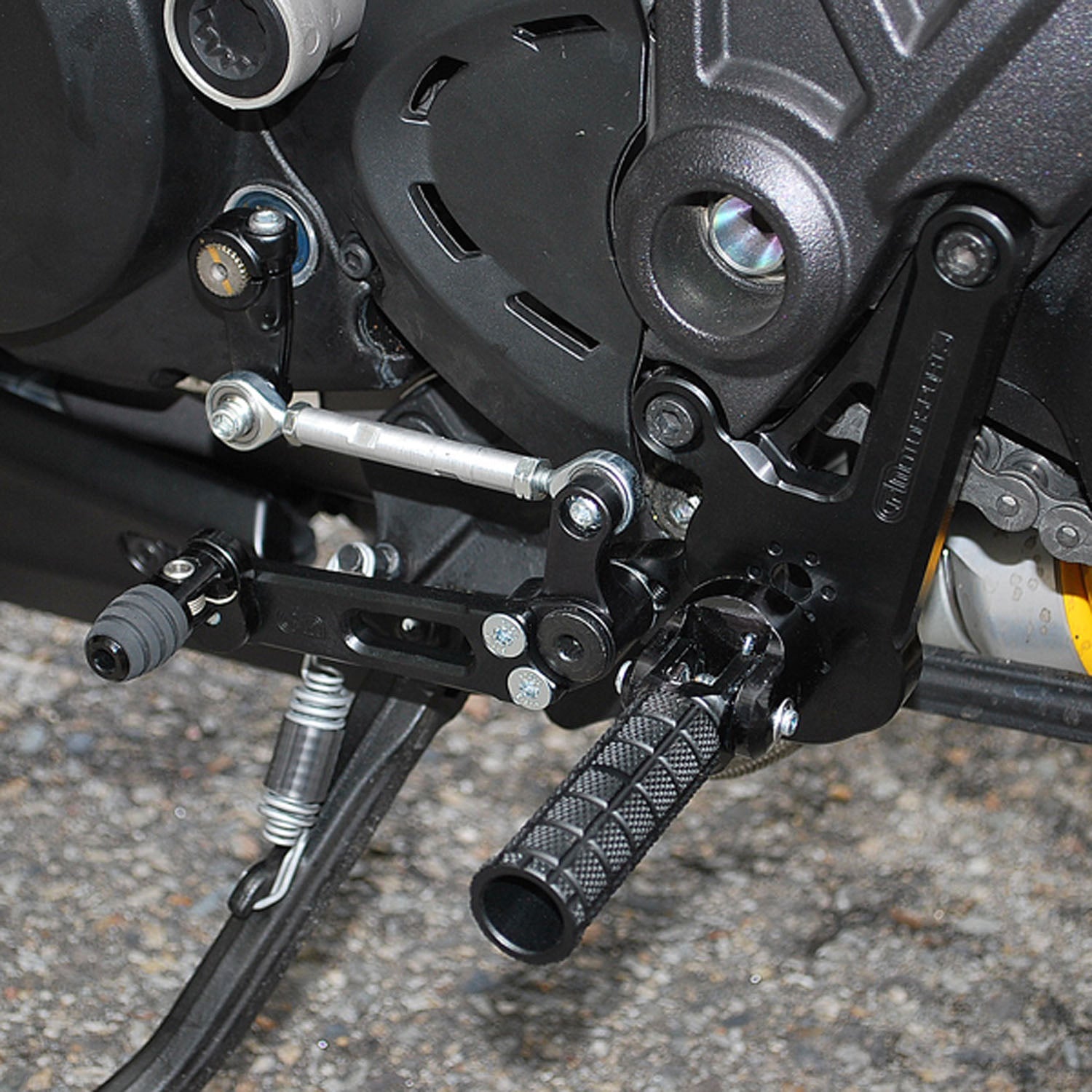 05-0671B Ducati 1198 Diavel GP Shift Adjustable  Complete Rearset W/Pedals - Woodcraft Technologies