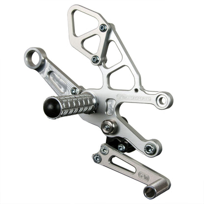 05-0744B Aprila RSV4 2017-20, Tuono V4 2017-20 Complete Rearset Kit w/ Pedals - STD Shift - Woodcraft Technologies