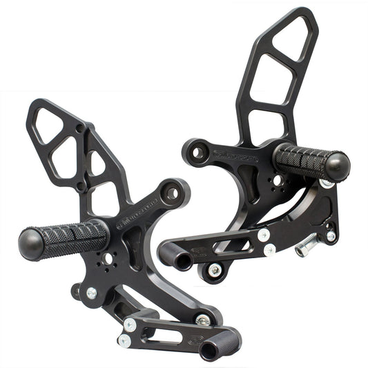 05-4229B Suzuki SV650  2017-20 Complete Rearset w/ Pedals - STD/GP Shift - Woodcraft Technologies