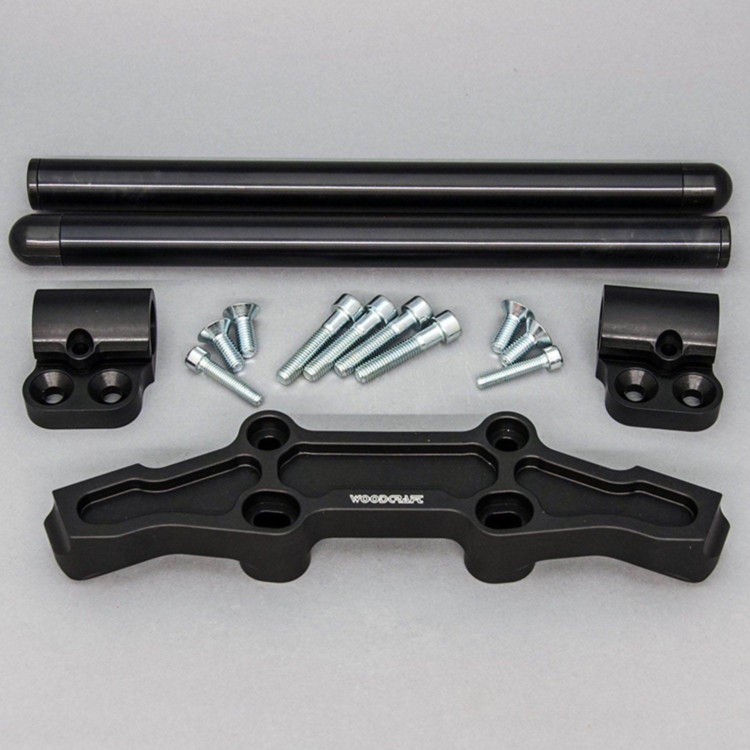 Clipon Adapter Plate w/ Std. Black Bars Kawasaki NINJA 650 2006-2016, ER6N 2009-2011 - Woodcraft Technologies