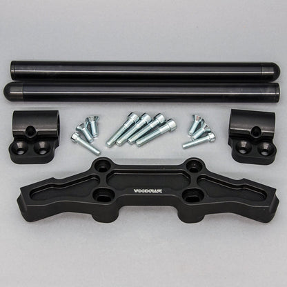 Clipon Adapter Plate w/ Std. Black Bars Kawasaki NINJA 650 2006-2016, ER6N 2009-2011 - Woodcraft Technologies
