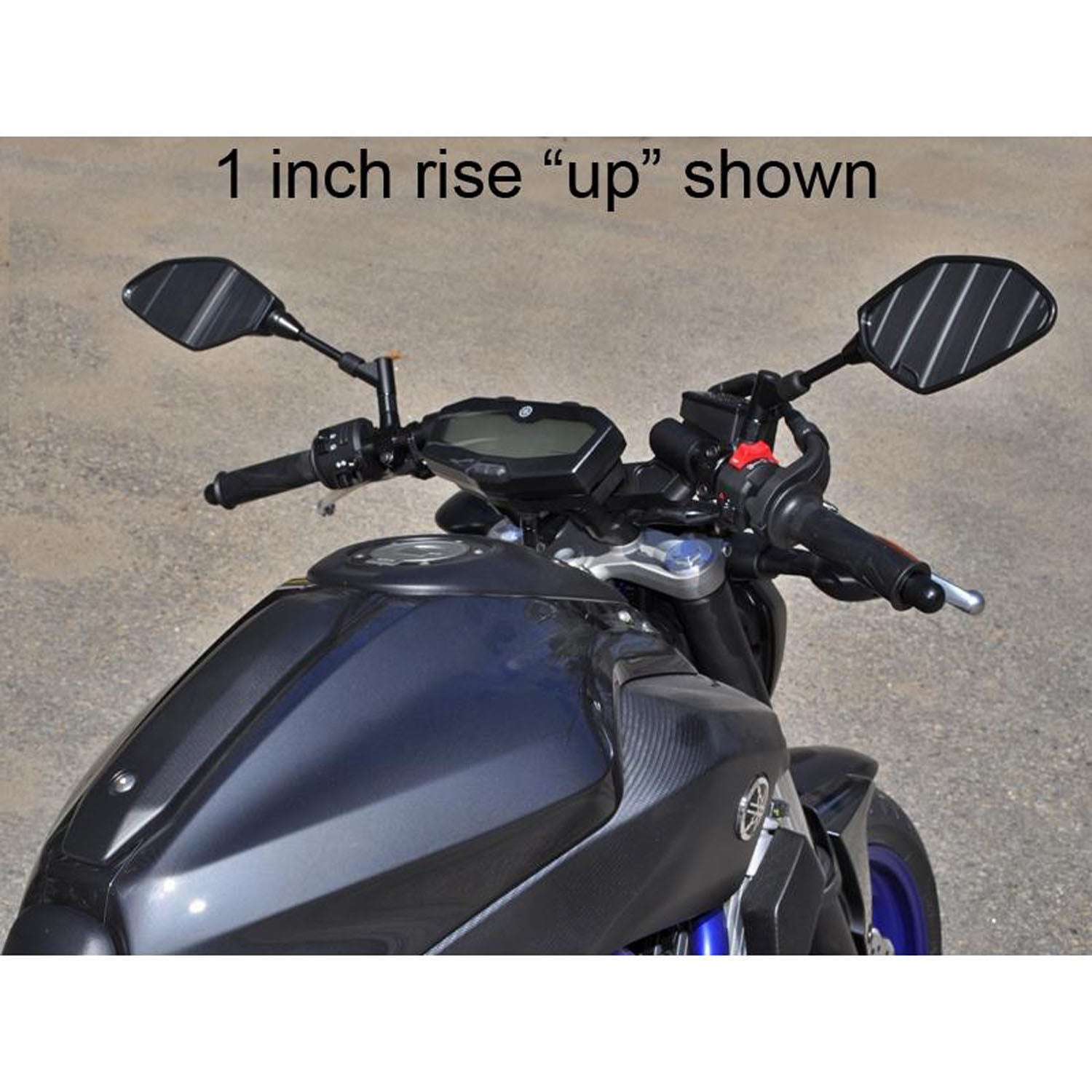 Clipon Adapter Plate w/ Std. Black Bars Yamaha FZ-07 2015-17, MT-07 2018-20 - Woodcraft Technologies