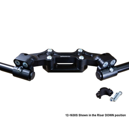 Ducati Monster 1200 Clipon Adapter Plate w/ Std. Black Bars and  Res. Spacer