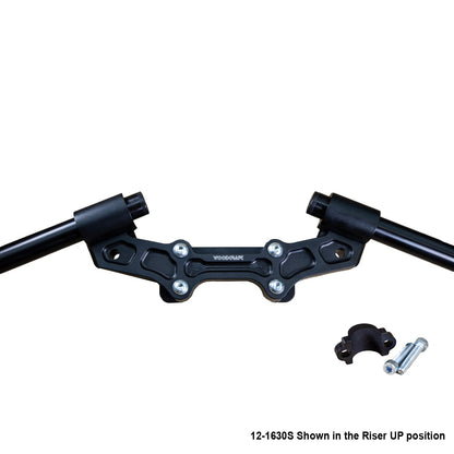 Ducati Monster 1200 Clipon Adapter Plate w/ Std. Black Bars and  Res. Spacer