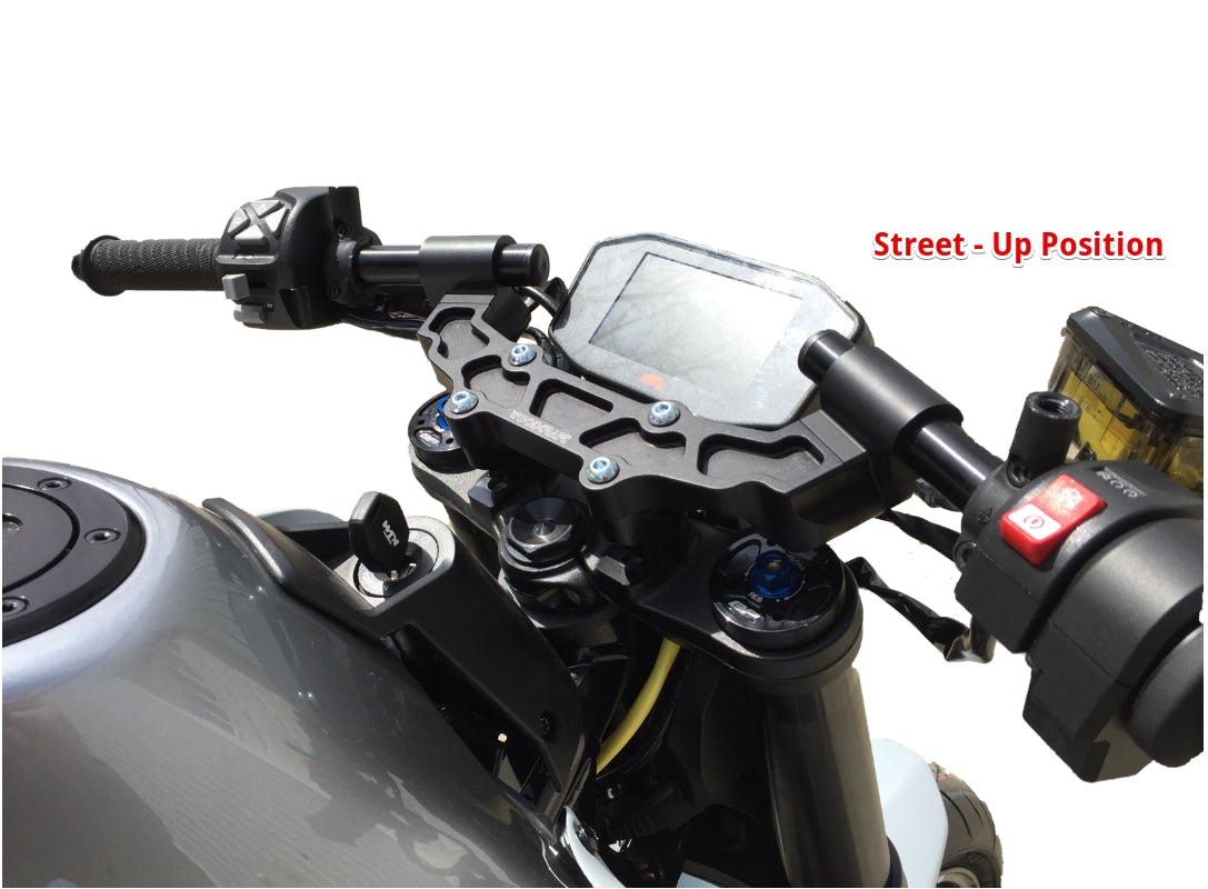 Clipon Adapter Plate, KTM DUKE 790 2018-20, DUKE 890 2020-21 - Woodcraft Technologies
