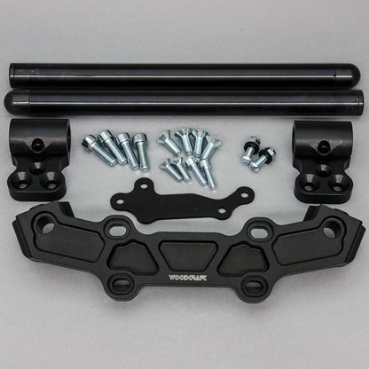 Clipon Adapter Plate w/ Std. Black Bars Yamaha FZ-09 2014-17, XSR900 2016-2020, FJ-09 2015-2016 - Woodcraft Technologies