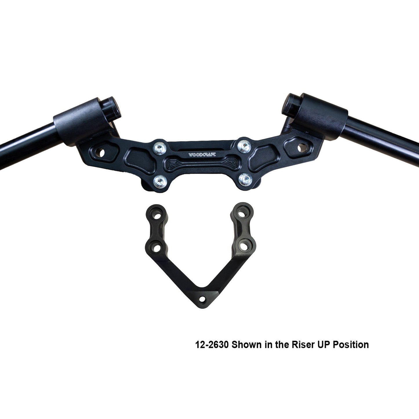 Ducati Monster 1200R 2016-19 Clipon Adapter Plate W/Steering Damper Mount Black Bars