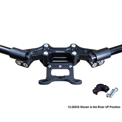 Ducati Monster 797/821 2018-21 Clipon Adapter Plate w/Gauge Mount 1.5 inch Standard Rise w/ BXL bars